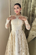 Retro Elegant Lace Embroidered Wedding Dress