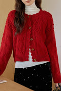 Vintage Crochet Knit Cardigan