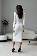 Sexy Knit High Waist Bodycon Midi Dress