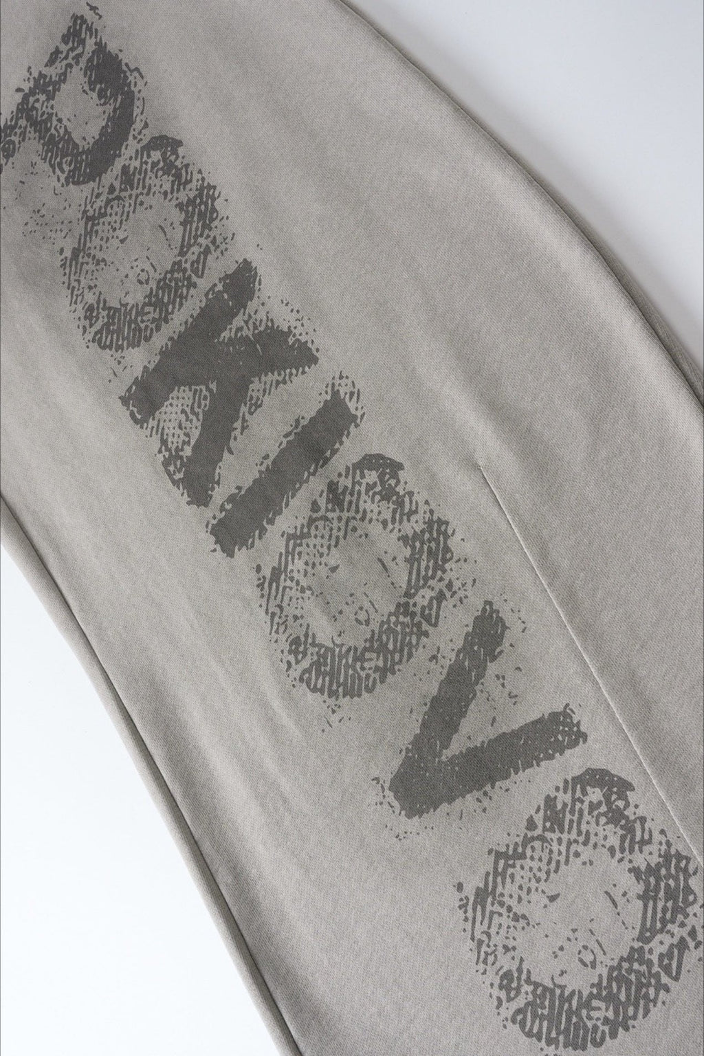 Letter Print Tie Wide Leg Casual Sweat Pants