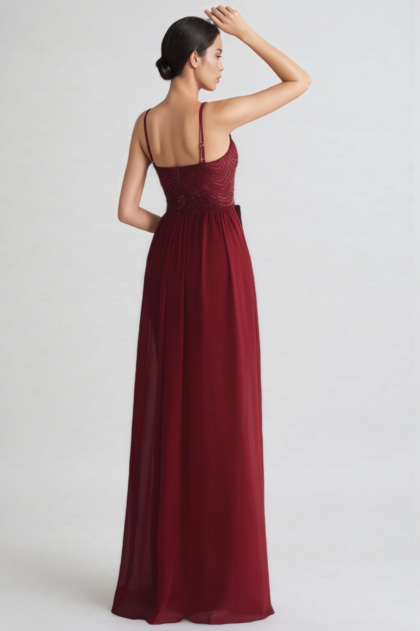 Fritz Spaghetti Strap Sequin Maxi Dress