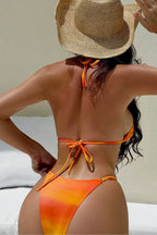 Gradient Halter Bikini Set