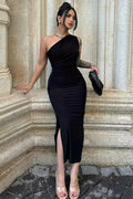 Split Backless Midi Dress