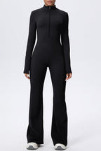 Zipper Cloud Soft Slim Long Sleeve Yoga Jumpsuit
