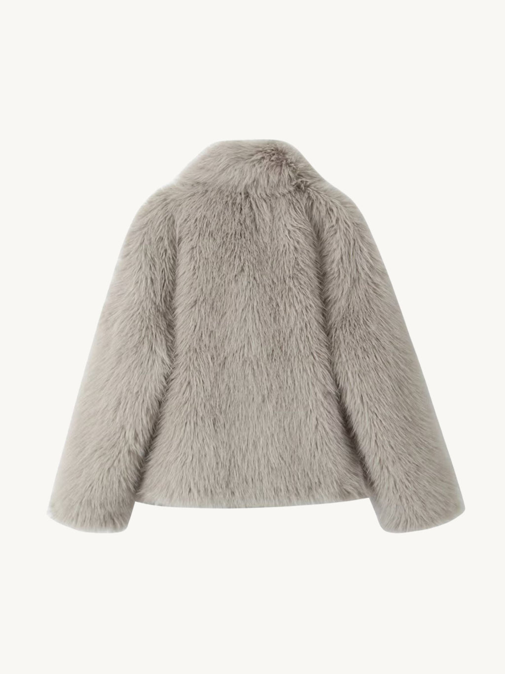 Asuna Faux Fur Jacket in Light Grey