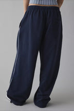 Long Embroidered Relaxed Knit Pants