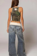 Y2K Hip-hop Stitching Retro Wide-leg Jeans