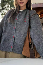 Vintage Loose Fit Round Neck Knit Sweater