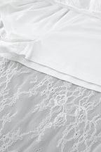 Lace Sheer Split Ruffle Asymmetrical Skirt