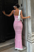 Knit Sleeveless Split Work Dress