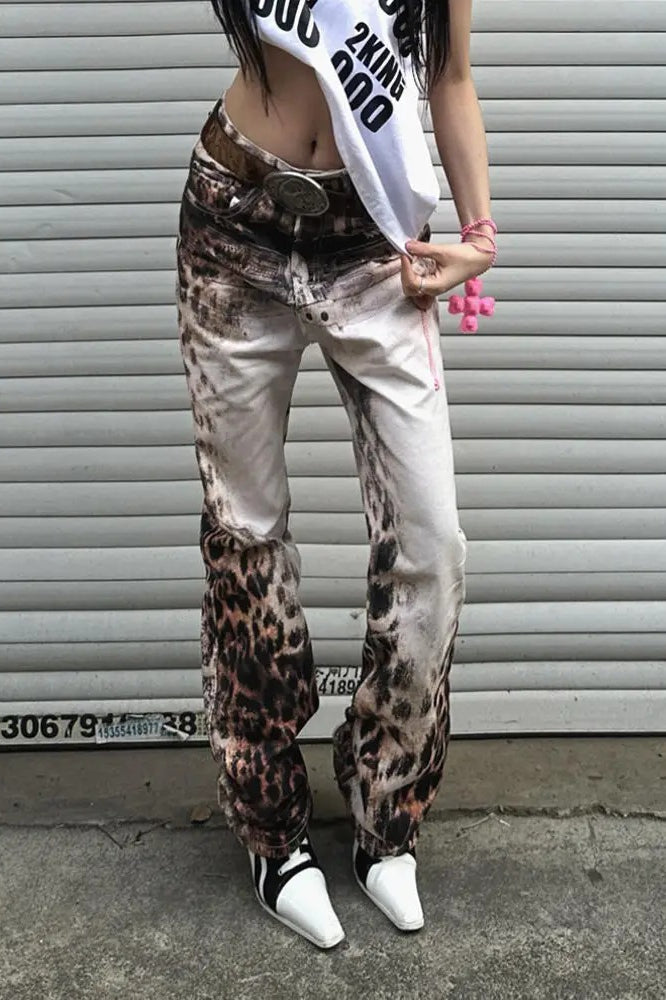 HipHop Leopard Baggy Jeans