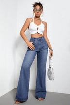 High Rise Straight Cut Jean