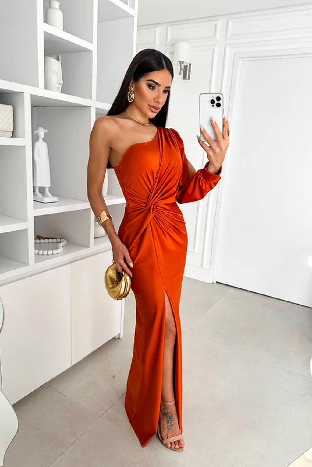Ileana Minimalist Dress Silhouette Evening Wear Edit