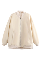 Oversized Bomber Loose Biker Jacket