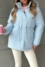 Drawstring Waist Leisure Outdoor Sports Mountaineering Jacket