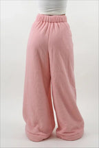 Warm Fleece Lined Solid Knit Pants