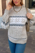 Chic Christmas Turtleneck Snowflake Sweater