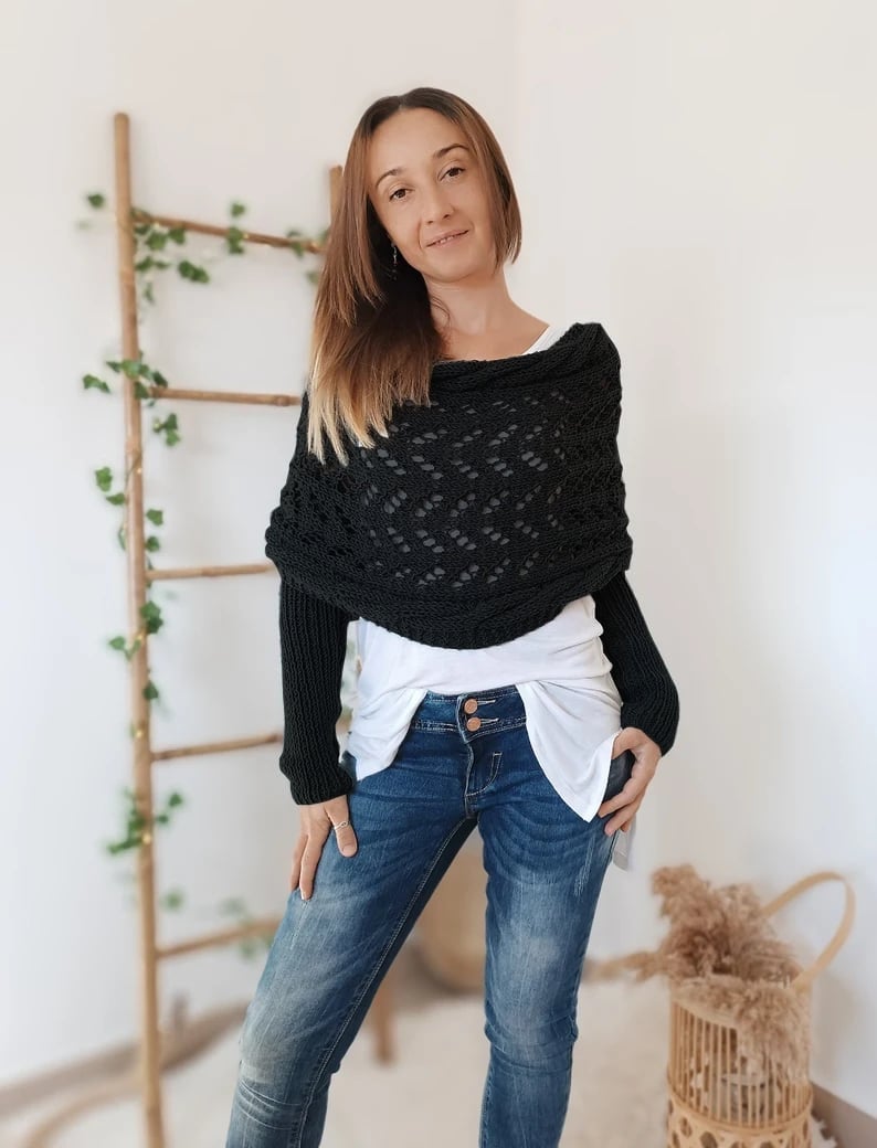 Knitted Wrap Shrugs For Women