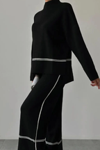 Patchwork Casual Two-piece Set