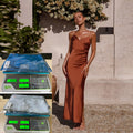 Rita Exclusive Spaghetti Strap Sleeveless Slit Slim Dress Women Elevated Occasion Wear