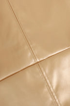 High Gloss PU Leather Bodycon Slit Skirt