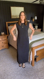 casual loose split wrinkle free maxi dress