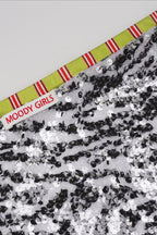 Zebra Sequin Lace Patchwork Bodycon Skirt