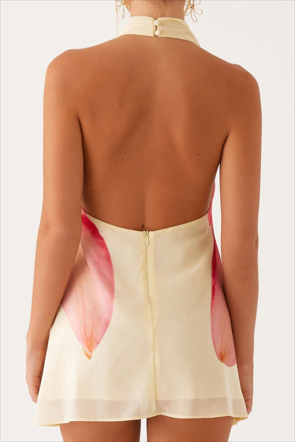 Floral Halter Neck Mini Dress
