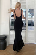 Sexy Spaghetti Strap Backless Formal Dress
