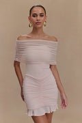 Strapless Ruched Bodycon Mini Dress