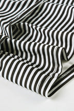 Casual Striped Halter Cuff Hem Two Piece Set