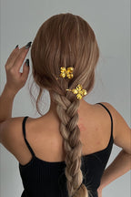 2-Piece Guilloche Design Braid Accent Hairpin Set