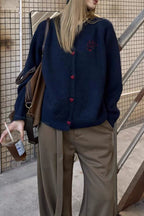 Vintage Loose Fit Round Neck Knit Sweater