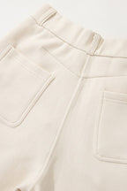 Fleece Lined Wool Blend Knit Pants
