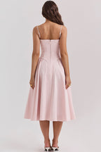 Samaria French Navy Corset Sundress