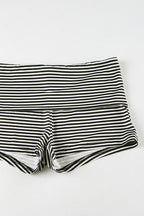 Casual Striped Halter Cuff Hem Two Piece Set
