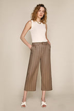 Ivory Round Neck Rib-Knit Tank Top