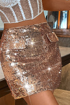 Sequin Bodycon Mini Skirt