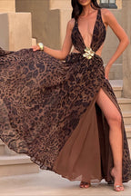 Elegant Metal Trim Bodycon Vacation Dress