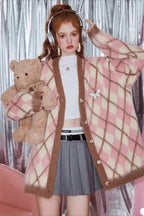 Vintage Argyle Mohair Cardigan