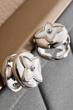 Fashionable Shell Light Luxury Metal Button Earrings