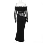 Alisha Off Shoulder Dress Black