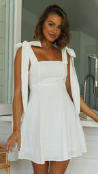 Pepper Pots Mini Dress White
