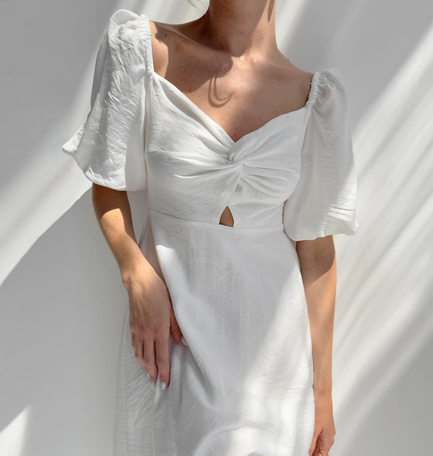 Fae Off Shoulder Dress White