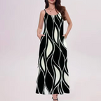 Serena Timeless Wave Print Dress Everyday Luxe Edit