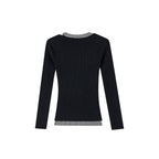 Elegant Black Knit Long Cardigan With Hollow Out Design
