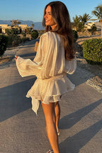 Captivate Me Layered Long Sleeve Mini Dress