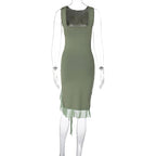 Mezuna Midi Dress Green