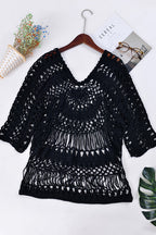 Flower Crochet Beach Blouse