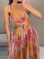 Ombre Mesh Artistry Maxi Dress